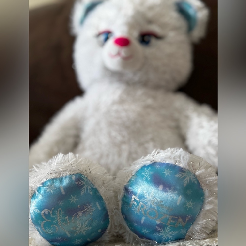 Build-A-Bear Disney Frozen Elsa White Magical Sparkle Teddy Bear – Rare ❄️✨ - Picture 2 of 2
